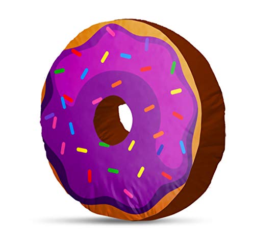 Image of Kesar Enterprises Donut /Doughnut Cushion /Pillow | Velvet Fabric|Birthday Gifts | Soft Toys | Suitable for Wheelchair, Car Seat, Home or Office for Kids Cushion | Size 14x14 inches