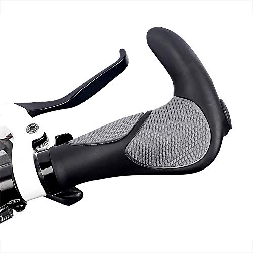 PATISZON Fahrradgriffe Fahrradlenker MTB Griffe Ergonomisch Lenkergriffe Rutschfester Fahrrad Griffe, schwarz / grau - Image 3