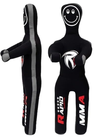 Rapid Mart Kids Grappling Standing Dummy – 3FT (36 Inches) Unfilled – Wrestling, Jiu-Jitsu, MMA Training Dummy with Moveable Arms and Legs (Black) — image 1