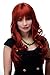 Produktbild WIG ME UP - 285-135 Damen Perücke große kräftige Locken, welligem Haar mit glattem Pony Rot Dunkel-Kupferrot ca. 65 cm