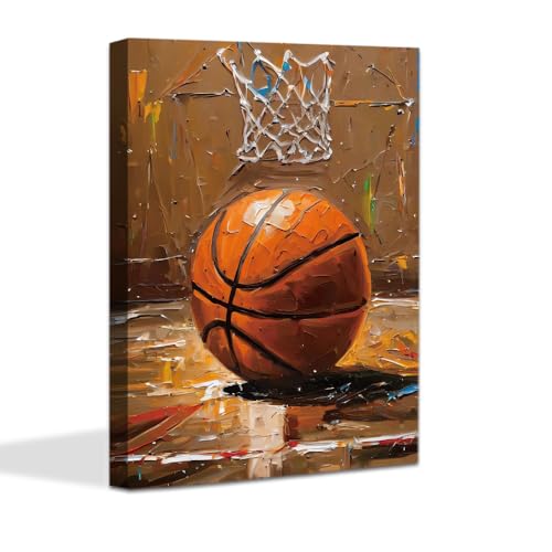 Cadre photo basket-ball sur toile, idée cadeau amateur de sport