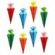 BETESSIN Einschulung Deko Bunt - 8 Stück Zuckertüten aus Seidenpapier - Schultüte Deko - Hängende Dekoration für Schuleinführung, Schulanfang, Einschulung Mädchen & Jungen UVM.