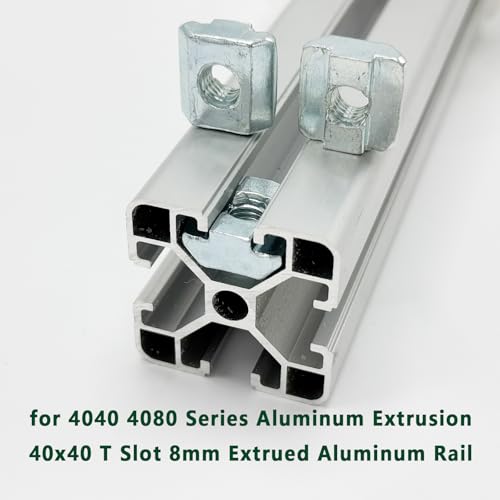 25pcs t nuts tee sliding slot nuts 40 series m8 threaded slide in pre-assembly for 4040 4080 v t slot 8mm rail aluminum extrusion profile