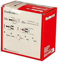 fischer DuoBlade S, selbstbohrender Gipskartondübel mit Spanplattenschraube, starker Dübel für einfache Montage in Gipskarton- und Gipsfaserplatten, Zentrierspitze aus Metall, 20 Dübel + 20 Schrauben – Ansicht 3