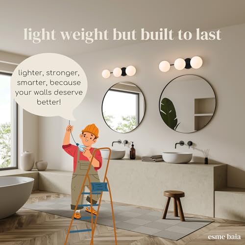 Image of 3-Light Black Bathroom Vanity Light - Matte Black Modern Wall Sconce with Frosted Glass Globes for Mirror, Sink, Bedroom, Hallway, Kitchen - G9 Bulbs Not Included
