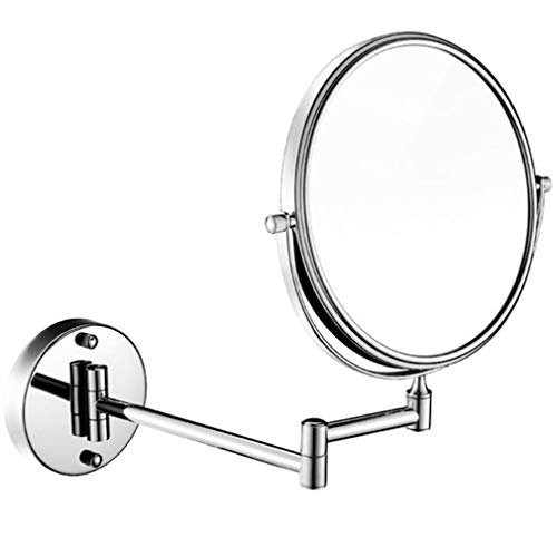 Miroir de courtoisie de maquillage mural deux faces grossissement 3X pivotant