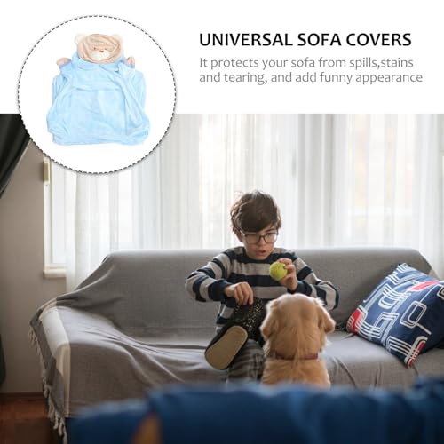 Funda para sofá infantil azul con protección de poliéster 5