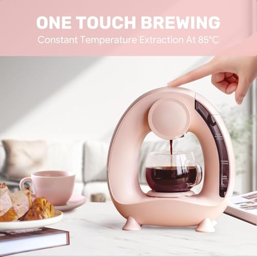 Image of 2-in-1 Espresso Coffee Maker Machine with Steam Wand, Compatible with K-Cup Pod & Coffee Grounds, India's First Mini Q Shap Coffee Maker, 1400w Mini Americano Coffee Machine for Home, Office