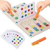 Modalità competizione a due giocatori: questo gioco magnetico per bambini supporta la competizione a due giocatori, posizionando le carte al centro, due persone competono per vedere chi può ordinare i pezzi colorati corrispondenti più velocemente, praticare l'osservazione e la concentrazione del bambino nella competizione divertente, migliorando l'interazione tra genitori e figli o partner.