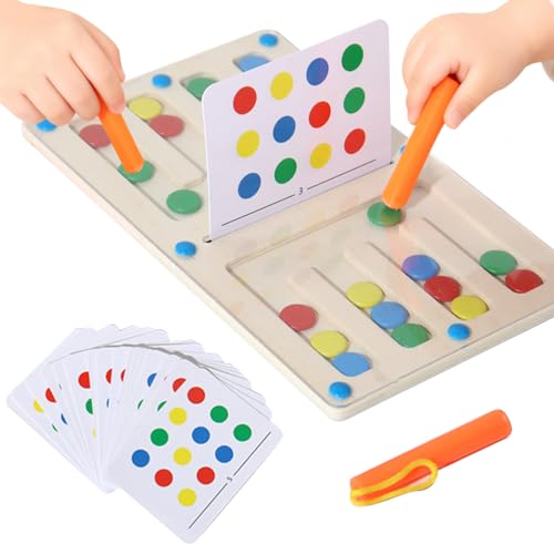 Modalità competizione a due giocatori: questo gioco magnetico per bambini supporta la competizione a due giocatori, posizionando le carte al centro, due persone competono per vedere chi può ordinare i pezzi colorati corrispondenti più velocemente, praticare l'osservazione e la concentrazione del bambino nella competizione divertente, migliorando l'interazione tra genitori e figli o partner.