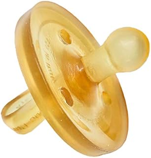 Newborn Pacifier- Shorter Nipple Less Gagging - Small Preemie (0-6 mos) - Breastfed Babies - 100% Natural Rubber - BPA-Free - Handcrafted in Italy - 1-Pack