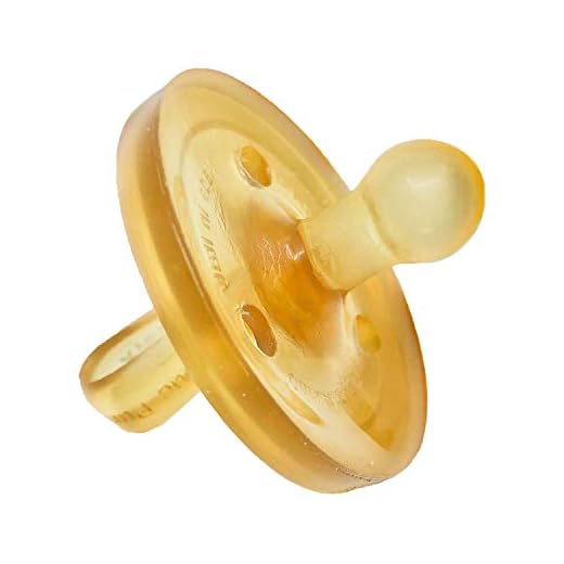 Newborn Pacifier- Shorter Nipple Less Gagging - Small Preemie (0-6 mos) - Breastfed Babies - 100% Natural Rubber - BPA-Free - Handcrafted in Italy - 1-Pack