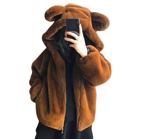 ladyana Women’s Faux Fur Jacket – Warm Winter Plush Coat, Soft Fluffy Short Outerwear for Cold Weather-picture-46