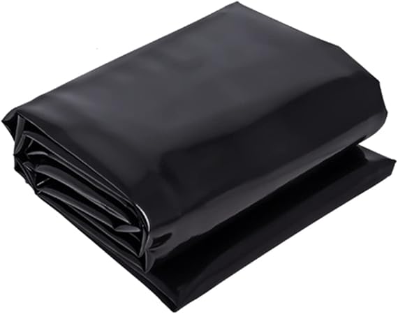 Image MMCUBE Black Pond Liner, 5mil HDPE Flexible Pond Liners, for Large Fish Koi Ponds, Fountain, Stream, Waterfall and Water Gardens (Size : 15x15m/49x49ft)