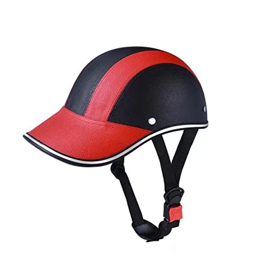 Halbschalenhelm Helm Halbhelme Motorradhelm mit ECE Genehmigt Brain-Cap Halbschale Roller-Helm Scooter-Helm Chopper Helm Jet-Helm Moped Helm Retro FüR Erwachsene Herren E,56-60CM