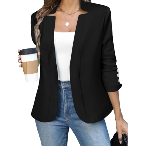 Business Blazers for Women Casual Open Front Long Sleeve Work Office Suit Dressy Lightweight Jackets Fall clothes 2025