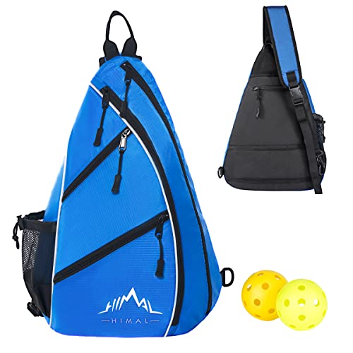 Himal Pickleball Bag-Adjustable Pickleball,Tennis,Racketball Sling Bag-Pickleball Backpack With Water Bottle Holder For Men And Women,Blue #TOP16