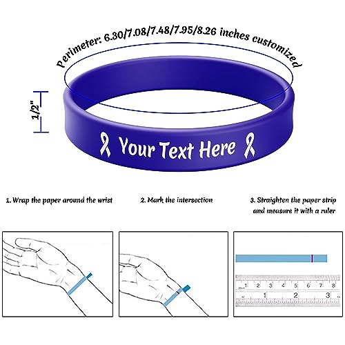 Handwerke Custom Rubber Bracelets Personalized Silicone Wristbands with Your Own Text, Customized Silicone Wirstbands for Party, Events, Gifts, Awareness, Activities4
