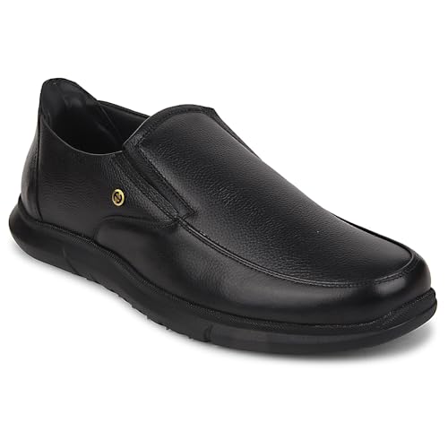 Image of Liberty Healers SCL-1 Formal Non Lacing Moccasin Shoes for Men with PU Sole | Comfortable Outsole and Lightweight | Cushioned Footbed | Suitable for Office