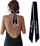 Mengmeng Angel Designer Letter Printed Neckerchief Fashion Hair Slim Bandeau Handbag Handle Ribbon S