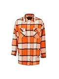 LTB Jeans Damen Orecid Flanellhemd, Brown Orange Tartan 13017, L