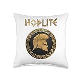 Greek Hoplite Corinthian Helmet Symbol Throw Pillow