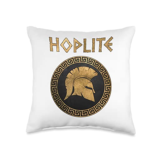 Greek Hoplite Corinthian Helmet Symbol Throw Pillow