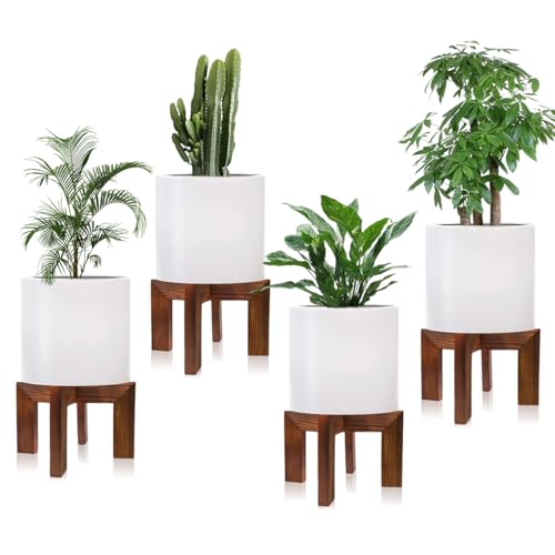 4 Pack Wood Plant Stand Indoor Holders for Plants, Sturdy Flower ...