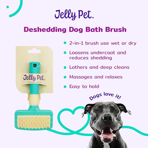Jelly Pet Hunde-Badebürste, nass oder trocken zum Enthaaren