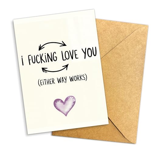 Podagree Funny I Love You Either Way Works �N���X�}�X�J�[�h �{�[�C�t�����h�A�K�[���t�����h�A�z��҂ւ̂������烍�}���e�B�b�N�z���f�[�J�[�h ? 8x5.3�C���` �����t��