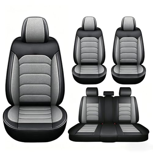Gaoxianglin Housse de Siege en Cuir pour Volkswagen Passat 1999-2026,Universel 5 Pièces Respirant Couverture Couvre Sieges Avant Arrière Coussin,...