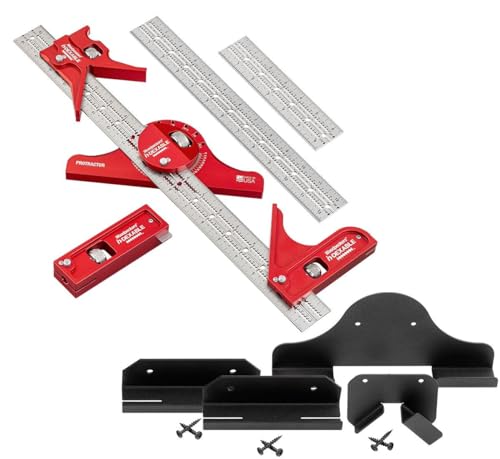 Woodpeckers inDexable Square System, Deluxe Inch Set, Feature Packed Woodworking Square - Includes 3 Blades & 4 Heads & 4 Rack-Its