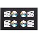 Craig Frames 15x26 Black 4-CD Display Mat Complete w/ 1" Wide Black Frame (4CD1WB3BK)