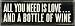 Primitives by Kathy 18066 Box Sign, 7" x 2.5", All You Need... is a Bottle of Wine