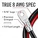 567ITG Premium 8 AWG Battery Cable Kit 5/16” Pre-Crimped Lugs 1.5 ft 8 Gauge Wire Heavy Duty OFC Copper 8GA Battery Cables Trucks Golf Cart Electric Car Charger Audio Marine Solar Power Inverter Use