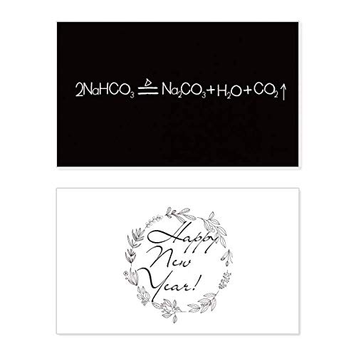 Tarjeta de Año Nuevo de química: un mensaje de felicitación único con bicarbonato de sodio