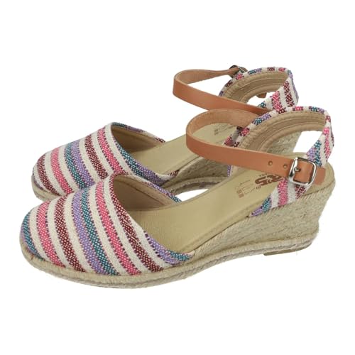 Espadrilles Kokis 5532 en esparto fuxia pour femme pour un style estival classique