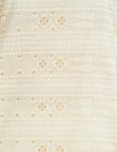 Image of W for Woman Beige Glitter Printed Straight Kurta