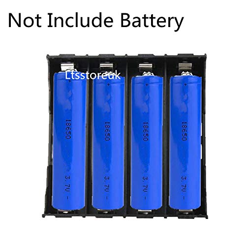 18650 Batterie Fall Halter, Ltsstoreuk 8 Stk 4 Steckplätze x 3,7 V DIY Batterie Aufbewahrungsbox, in Parallel/Serie schwarz Kunststoff-Batterien Fall mit Pin zum Löten 4 x 18650