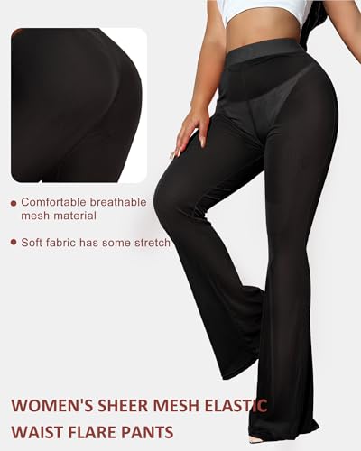 Sheer Pants for Women Mesh Pants Bathing Suit Cover Sexy Swimsuit Coverup for Women See Through Pants Swim Lace Pants3
