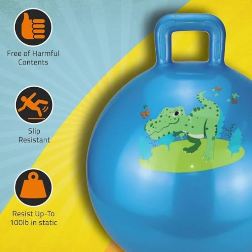 Image of MiniSteps Sit & Bounce Hop Ball for Kids Indoor & Outdoor Jumping Toy, Durable Rubber Bouncing Ball (Size 56 cm /22 Inch, Multicolor)