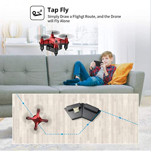 HT00 Mini-Drohne mit 72 0p FPV. Kamera for Kinderanfänger faltbar Rc Nano Quadcopter mit App Control Gesture Control 3D… – Bild 7