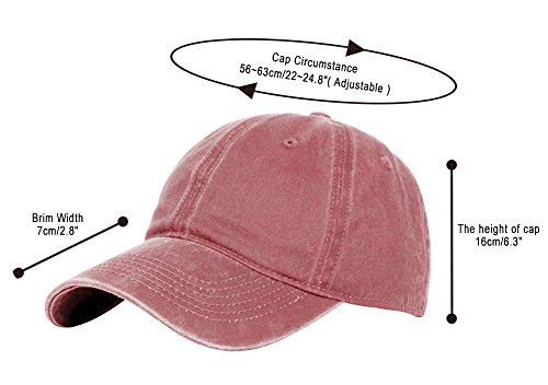 Image of Glamorstar Classic Unisex Baseball Cap Adjustable Washed Dyed Cotton Ball Hat