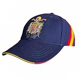 Gorra Aguila San Juan Cinta Bandera de España, Ajustable,6 Paneles 100% algodón Peinado, Hombre Beisbol,Golf, Pádel, Deportiva,Tenis y Uso Diario,Fiesta (FR/ES, Letras, Talla única, Azul marino)