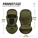 SAITAG Balaclava Ski Mask Warm Face Mask for Cold Weather Winter Skiing Snowboarding Motorcycling Ice Fishing Men (Army Green)