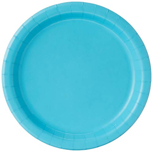 Creative Converting 791039B 24 pratos de sobremesa de papel, 17,78 cm, azul bermuda