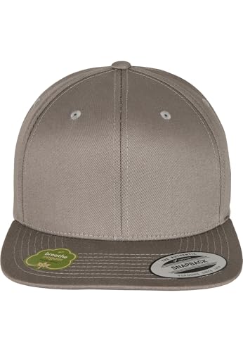 Flexfit Organic Cotton Snapback, Pale Grey, one Size