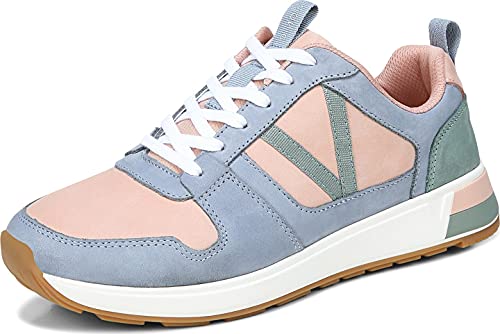 Vionic Women s Curran Rechelle Casual Sneaker- Supportive Lace Up Sneakers That Include Three-Zone Comfort with Orthotic Insole Arch Support, Medium Fit Misty 10 Medium US
