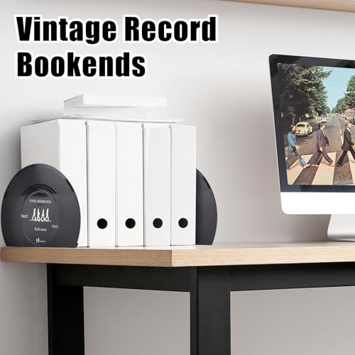 Maozyiltle Beatles Vinyl Record Bookends For Shelves, Modern Book Shelf Holder Decorative, For Guitar Players, Unique Book Stopper Home Decor thumb #5