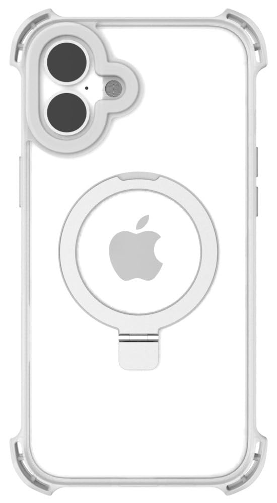 【RAPTIC】 iPhone 16 Plus 対応 ケース クリア MagSafe対応 スタンド リング付き 耐衝撃 MIL規格 スマホケース マグセーフ リング スマホカバー [ iPhone16Plus アイフォン 16 プラス 対応 ] Dual Impact Kick MagSafe クリア